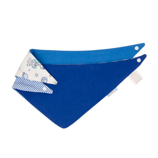 Cotton Bandana Bibs 2pk - Blast Off