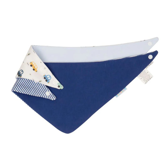 Cotton Bandana Bibs 2pk - Beep Beep