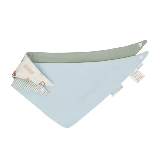 Cotton Bandana Bibs 2pk - Blue Trucks