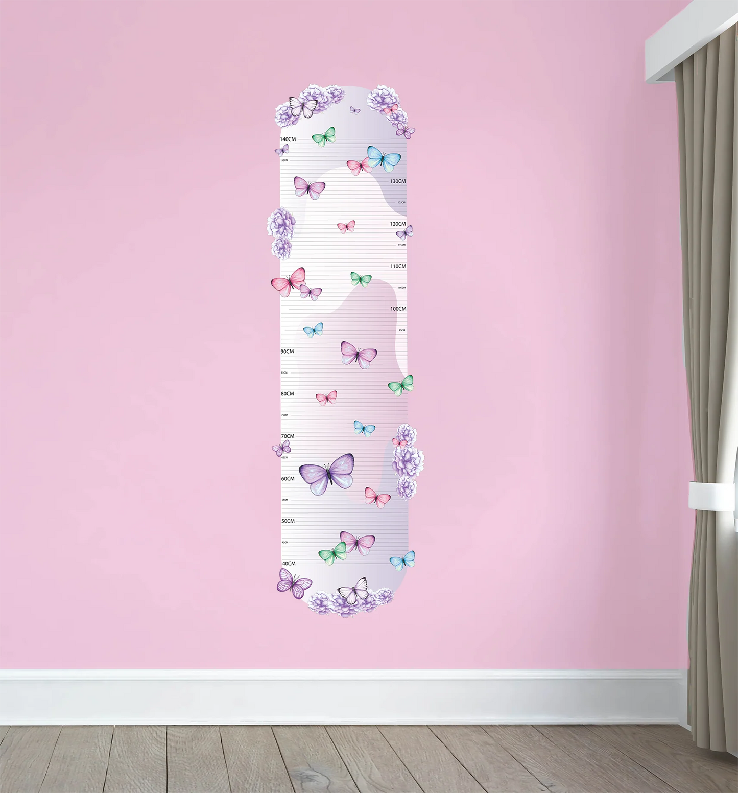 Butterfly Height Chart Wall Decals