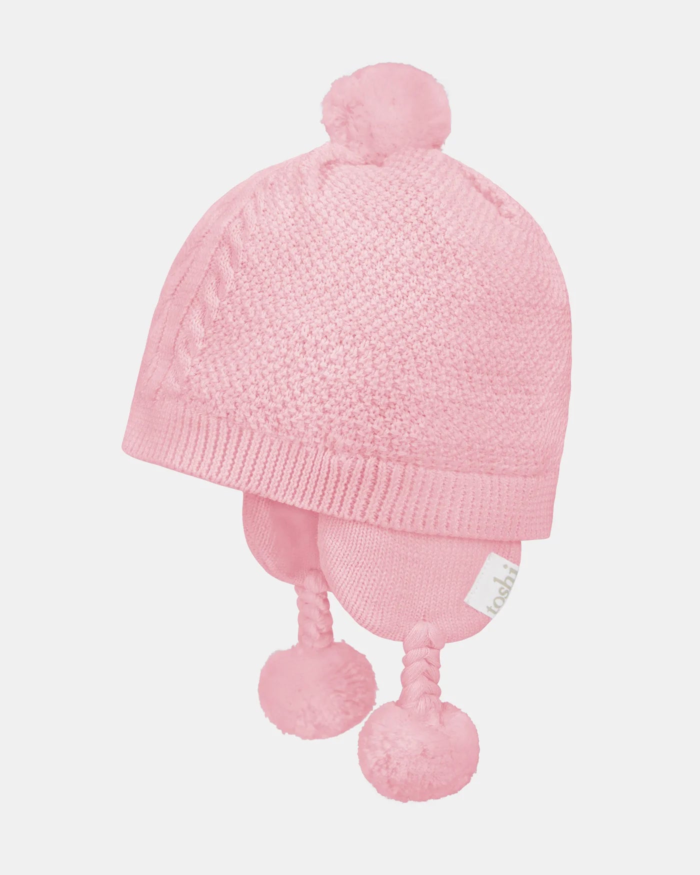 Organic Earmuff Beanie Yummy - Misty Rose