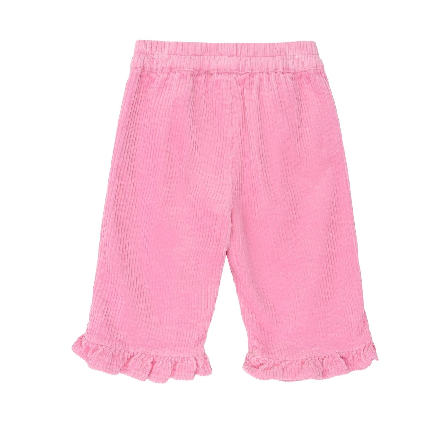 Cord Frill Hem Pant - Strawberry