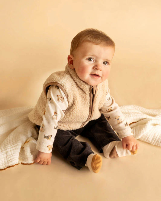 Mini Natural Sherpa Vest