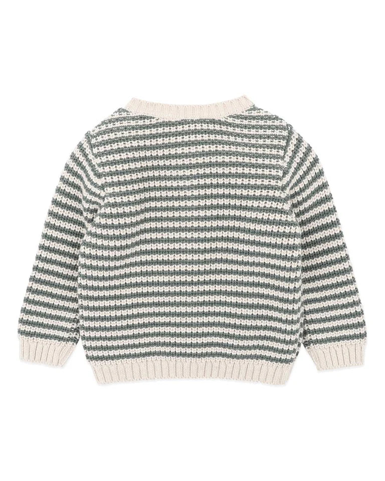 Otto Stripe Organic Knitted Cardigan
