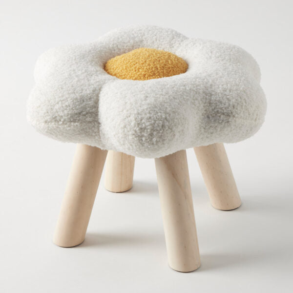 Sunny Side Up Boucle Kids Stool