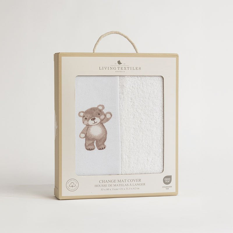 Organic Change Mat Cover - Cuddly Bear