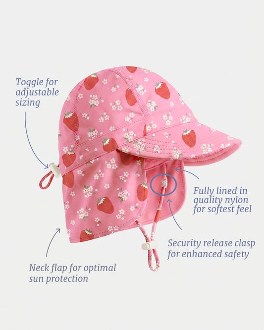 Swim Flap Cap Twinkle Strawberry