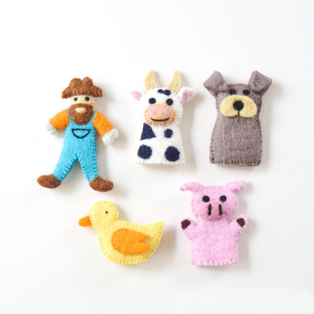 Old MacDonald Farm Animal Finger Puppet Set