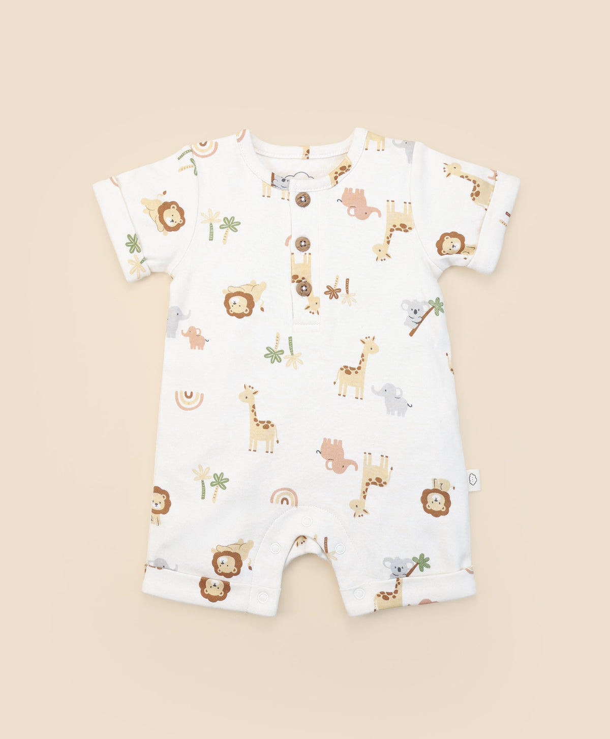 Organic Cotton Romper - Zoo
