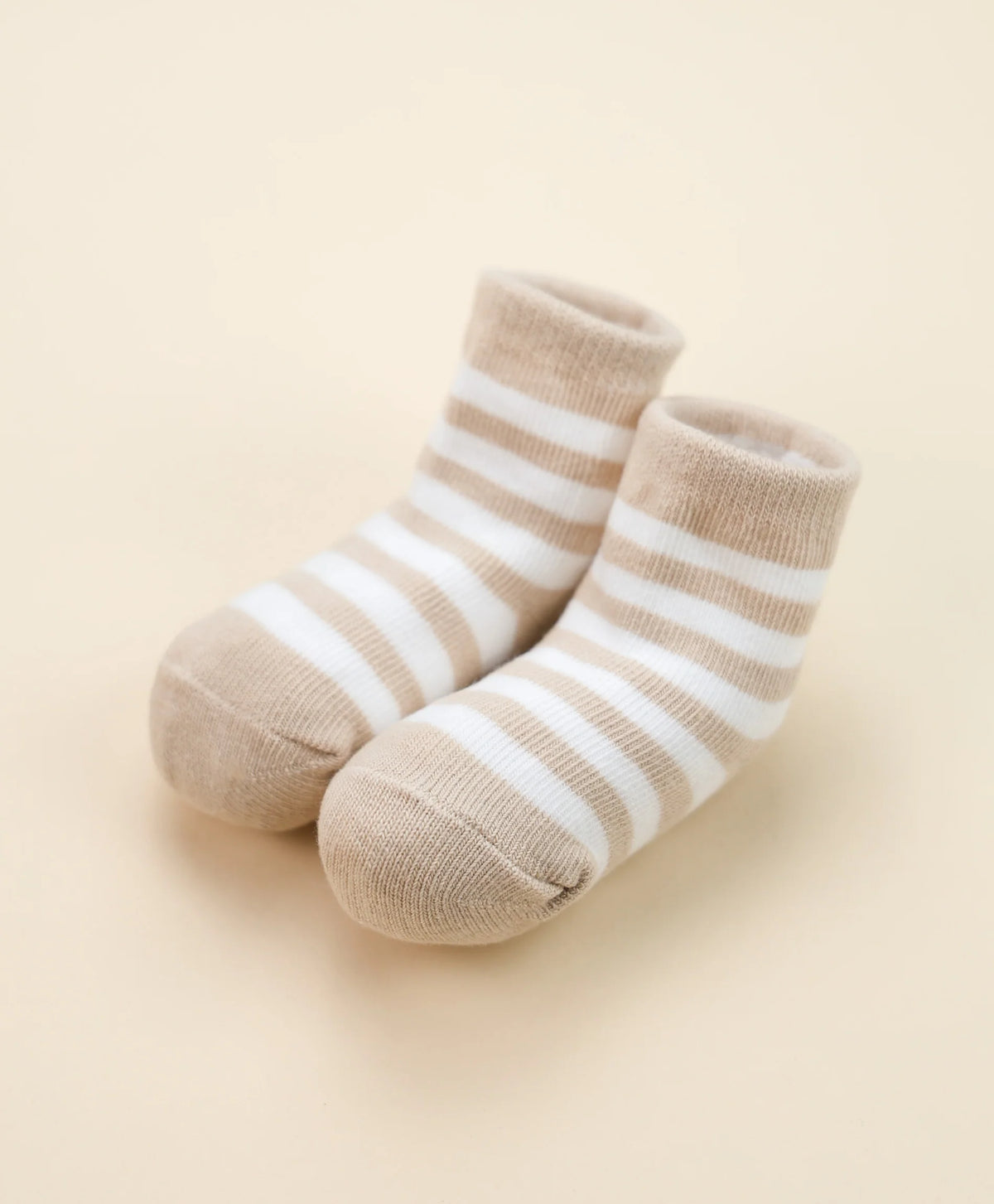 Baby Socks - Oat Stripes