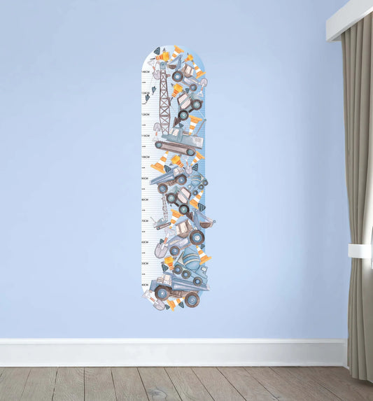 Construction Height Chart Wall Decals