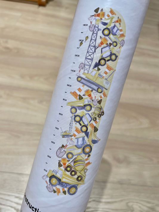 Construction Height Chart Wall Decals