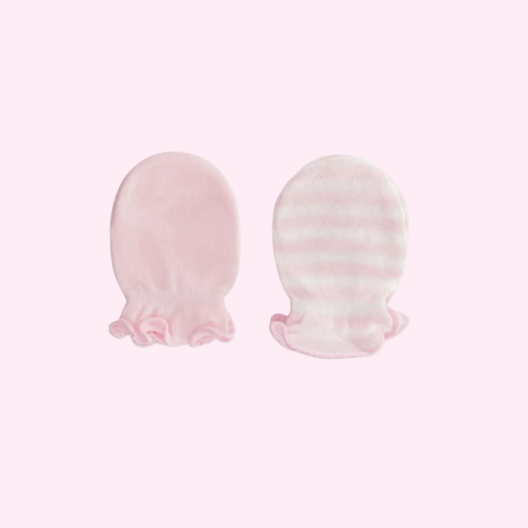 Newborn Bamboo Mittens 2pk - Pink