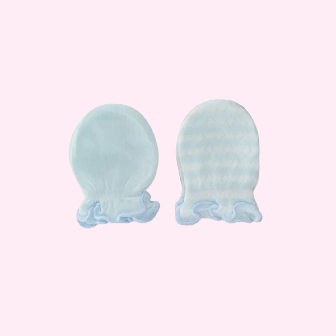 Newborn Bamboo Mittens 2pk - Blue