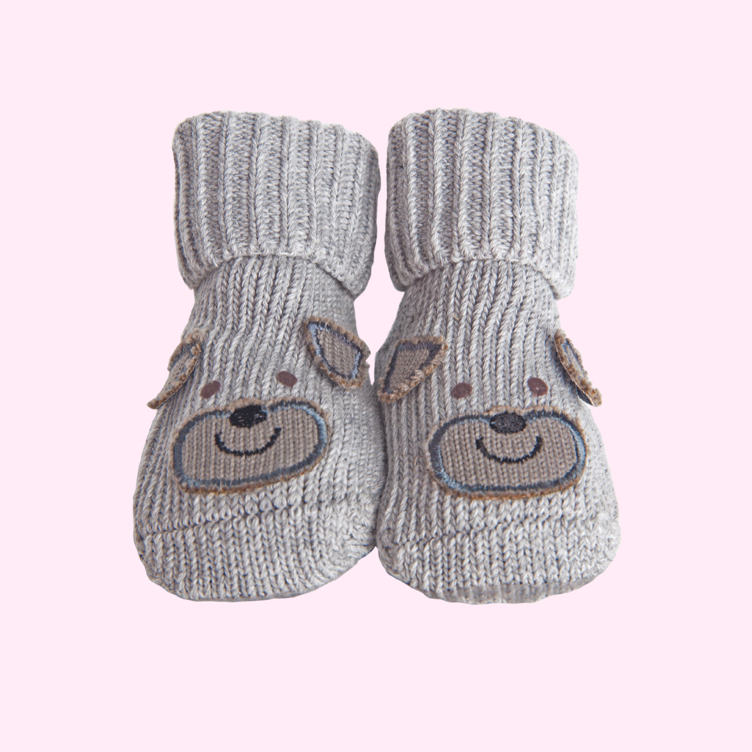 Knitted Puppy Bootie Socks