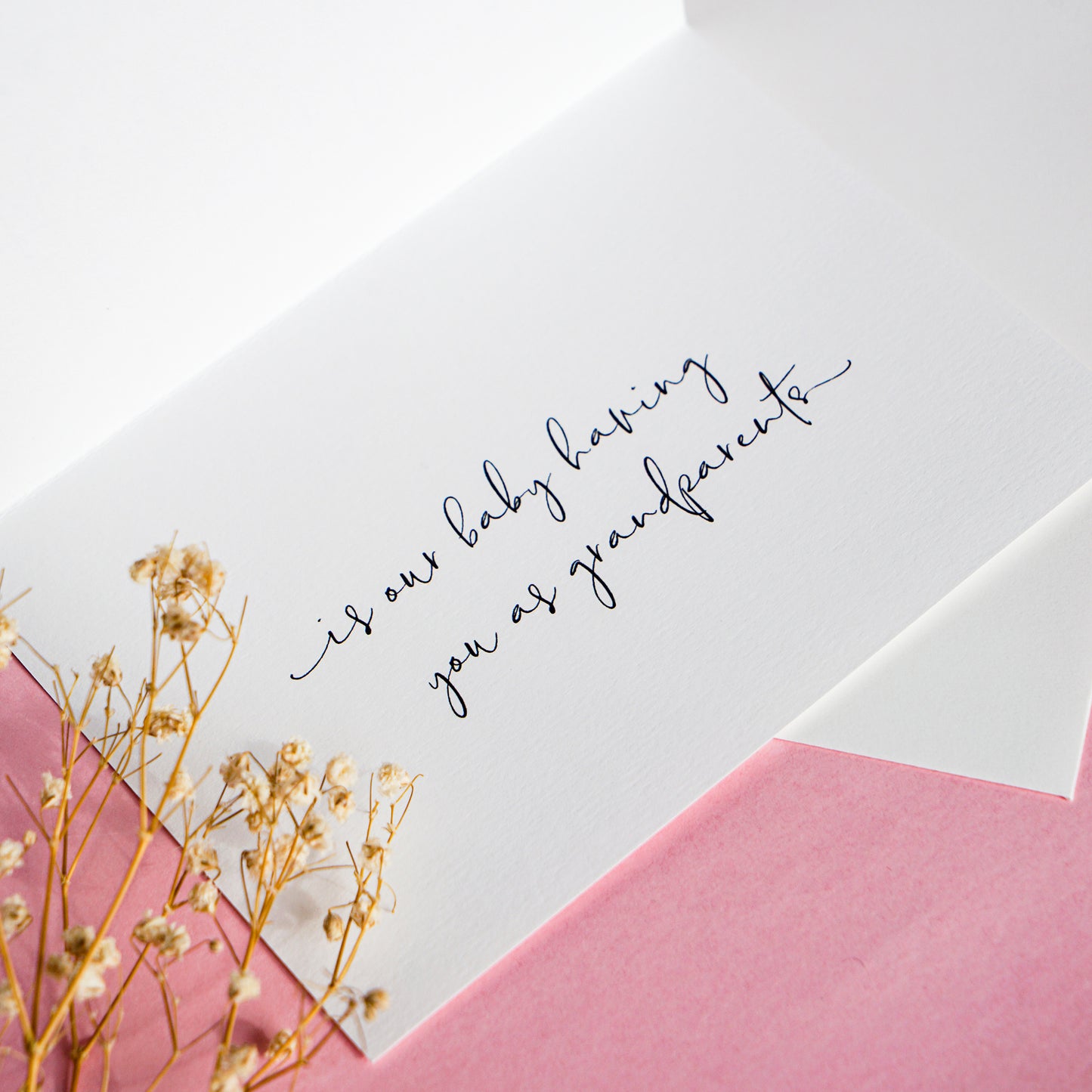 Baby Announcement to Parents/Grandparents Card