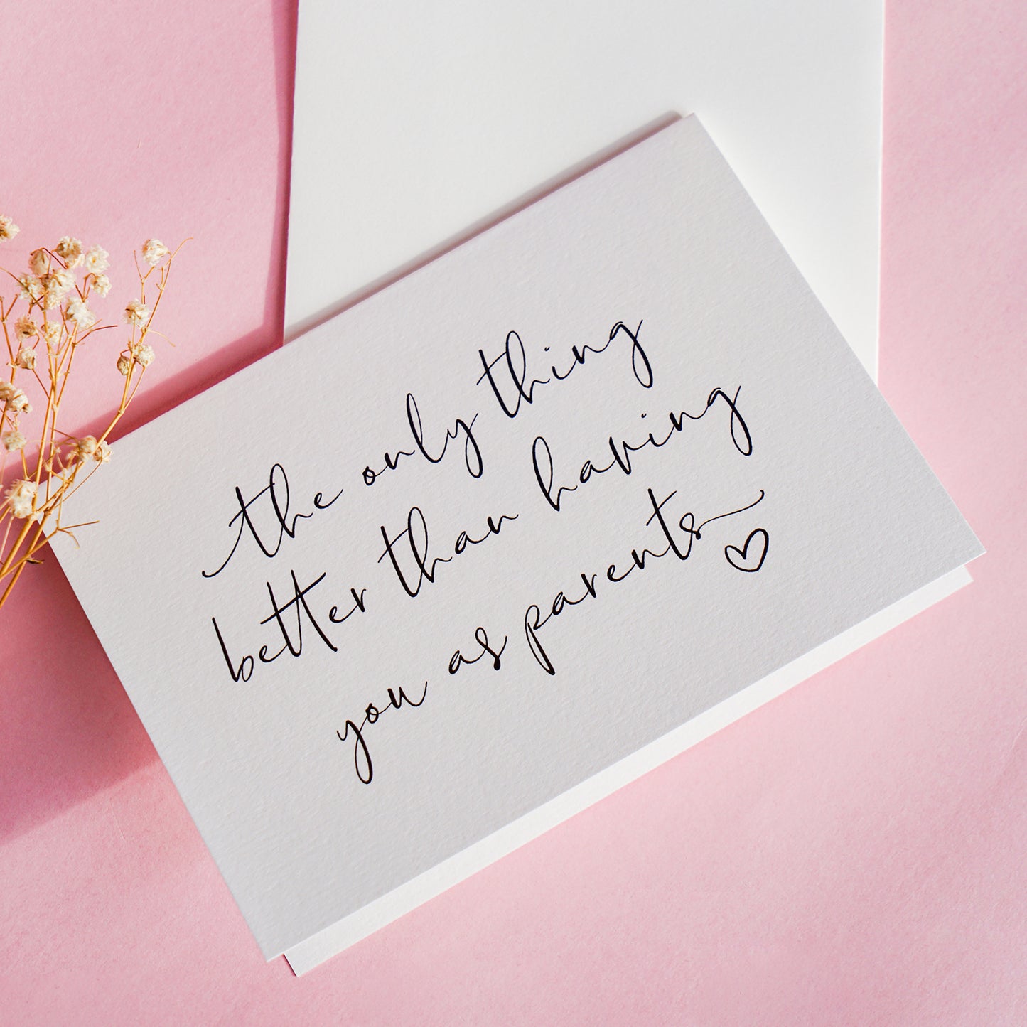 Baby Announcement to Parents/Grandparents Card
