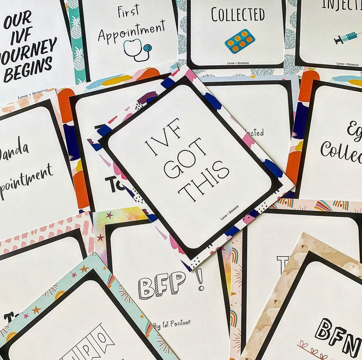 IVF/IUI Milestone Cards