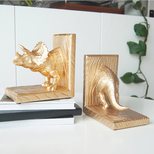 Triceratops Bookends