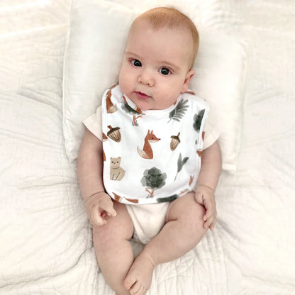 Forest Retreat Cotton Baby Bibs 2pk