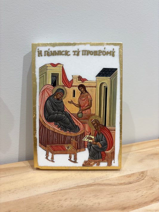 Nativity of St. John the Forerunner – White Marble