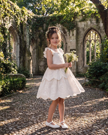 Tiered Broidery Dress 3Y-5Y