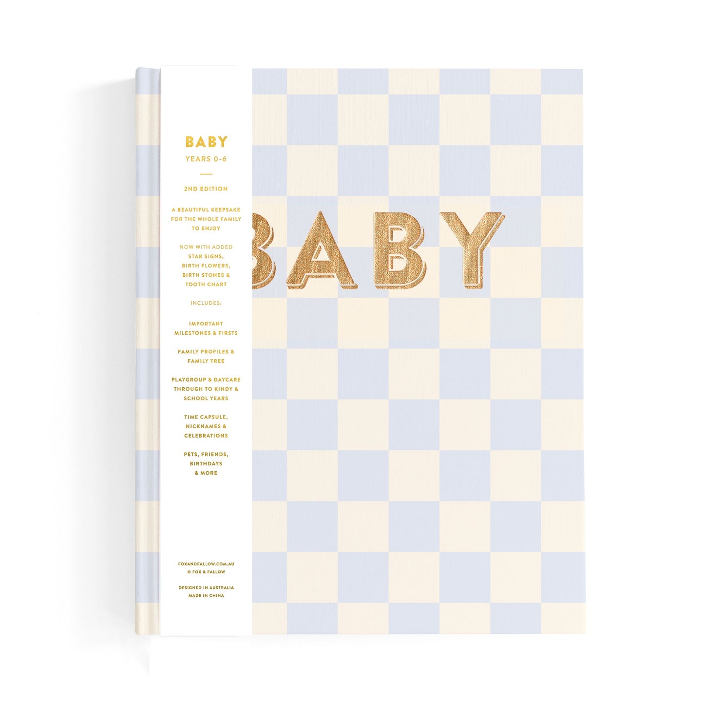 Baby Journal - Blue Check