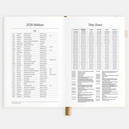 2026 A5 Vertical Planner - Creme