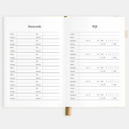 2026 A5 Vertical Planner - Creme