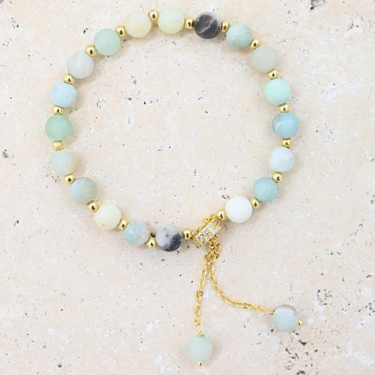 Stone Bracelet - Aqua Jade