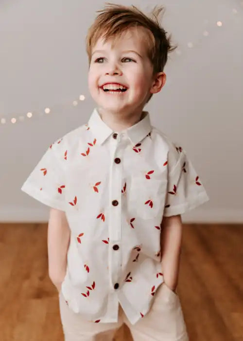 Mistletoe Collared Christmas Shirt