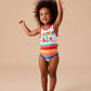 Land Down Under Stripe Scoop Back Bathers