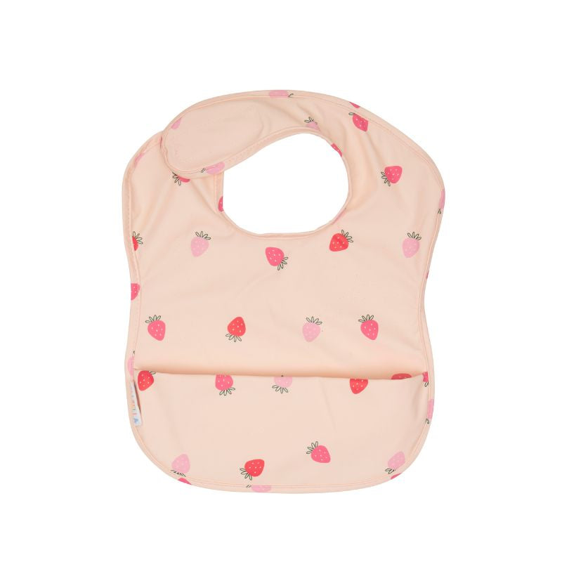 Recycled Pouch Bib - Strawberries