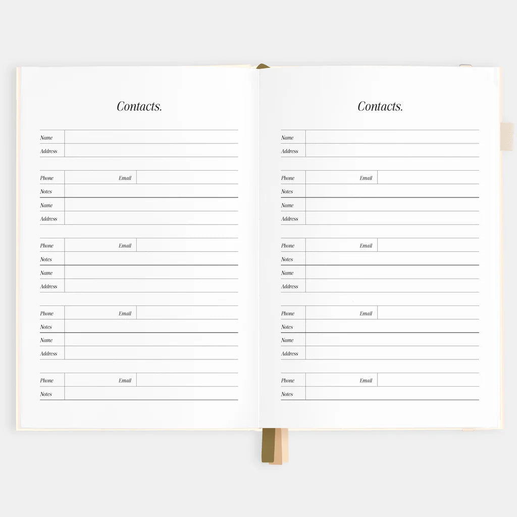 2026 A5 Vertical Planner - Creme