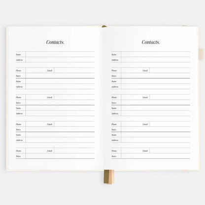 2026 A5 Vertical Planner - Creme