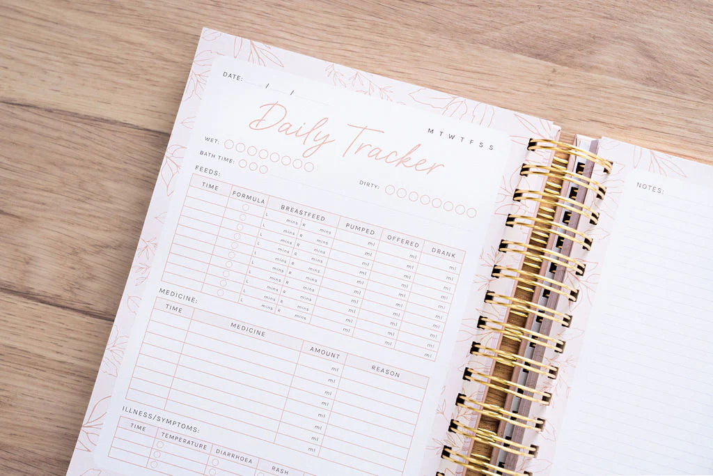 Your Little One’s Daily Tracker - Beige & Gold