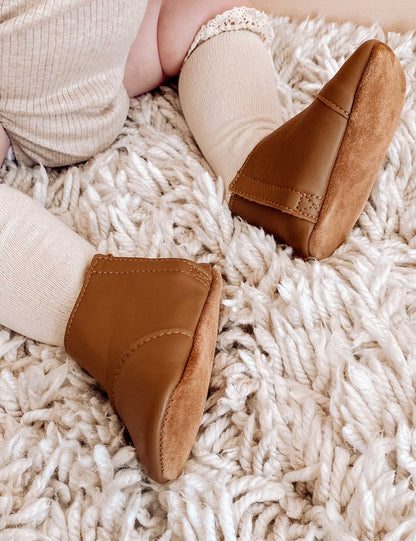 Leather Pre-Walker Chelsea Bootie - Tan