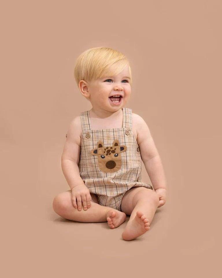 Giraffe Pocket Check Bodysuit