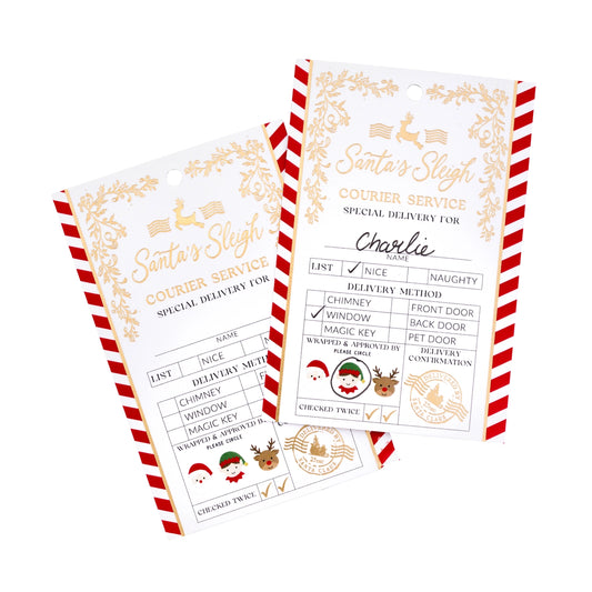 Santa's Sleigh Express Gift Tags