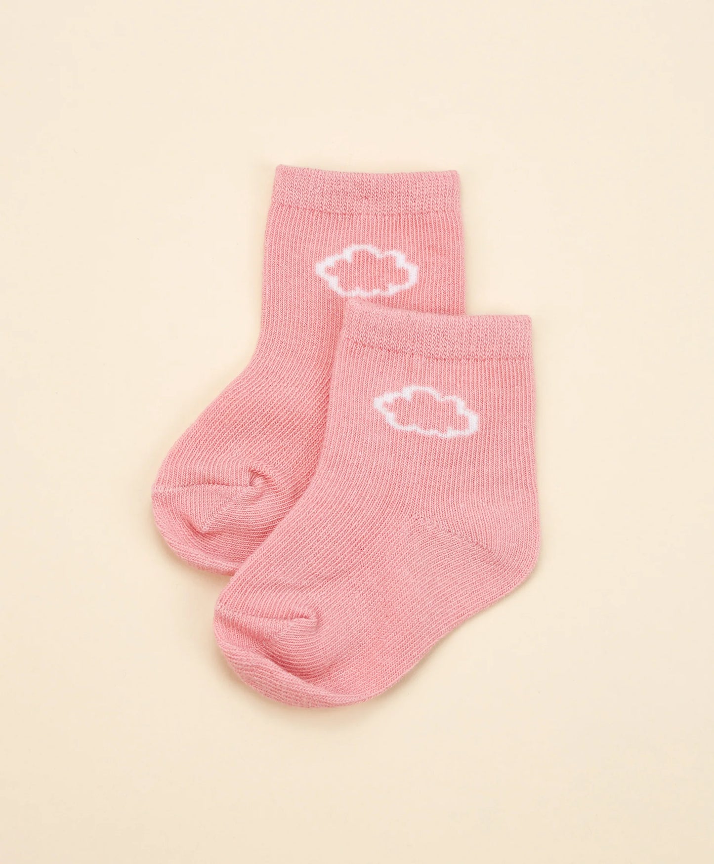 Organic Cotton Baby Socks - Blush Pink Cloud