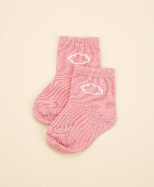 Organic Cotton Baby Socks - Blush Pink Cloud