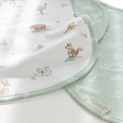 Burp Cloth Organic 2pk - Australiana