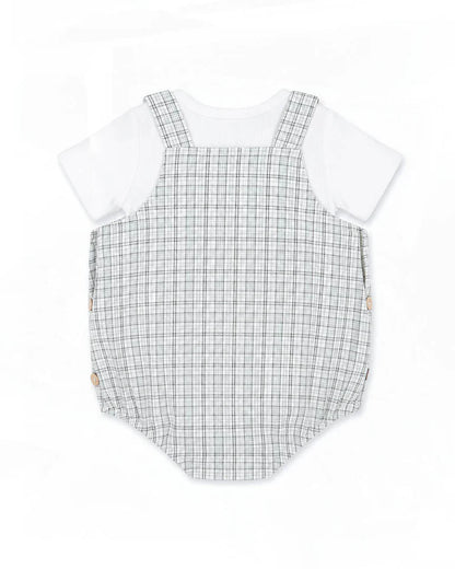 Taylor Sage Check Bodysuit & Tee Set
