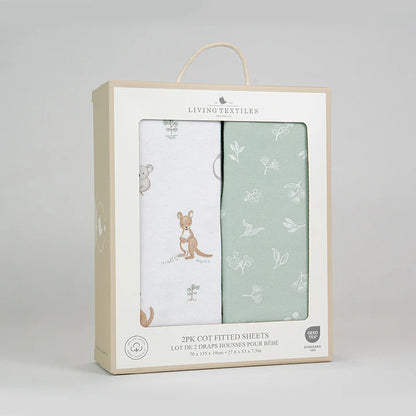 Fitted Cot Sheets 2pk - Australiana
