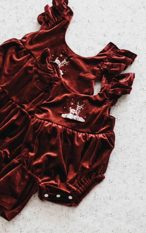 Red Velvet Prancer Christmas Playsuit/Dress