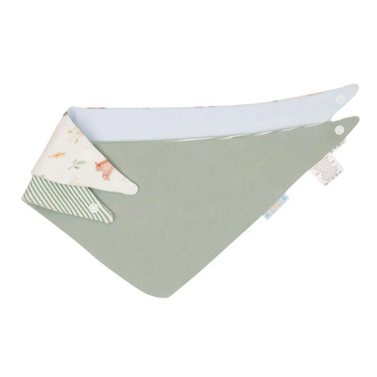 Cotton Bandana Bibs 2pk - Forest Friends
