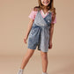 Macy Crossover Denim Shortalls - Daisy Sprinkles