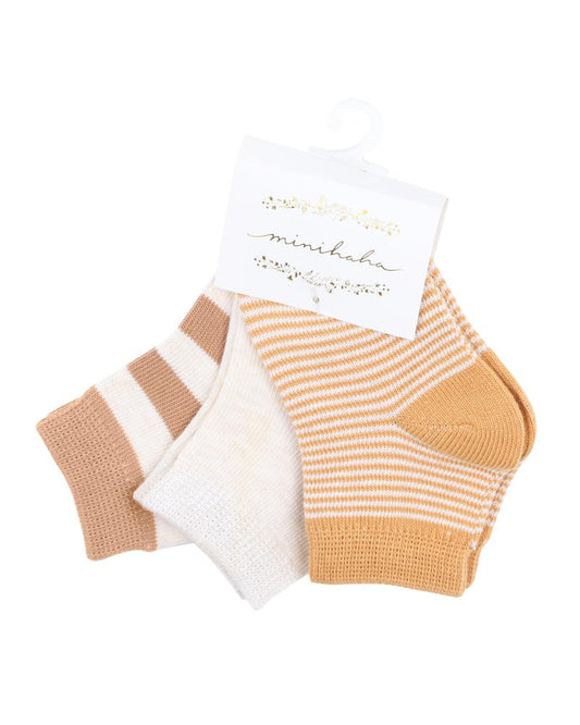 Socks 3pk - Brown