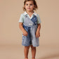 Macy Crossover Denim Shortalls - Daisy Sprinkles