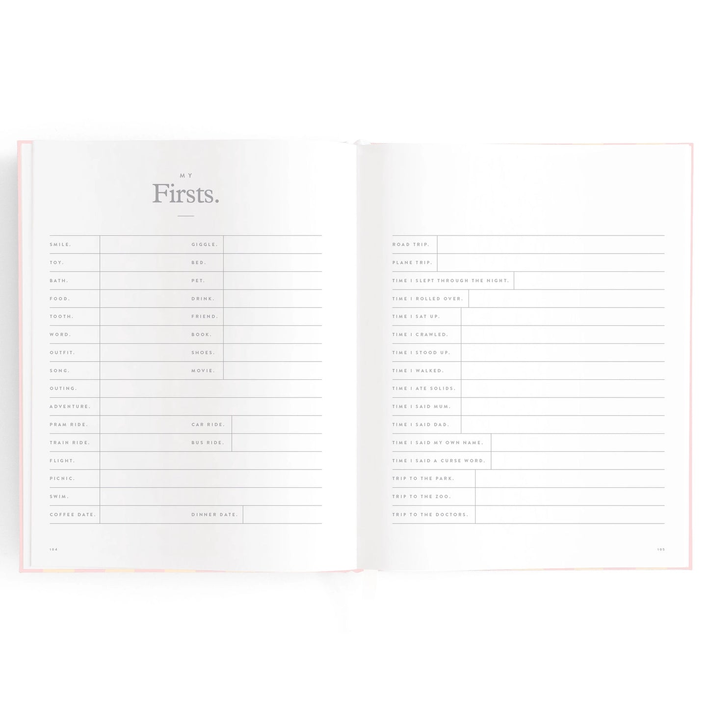 Baby Journal - Petal Stripe